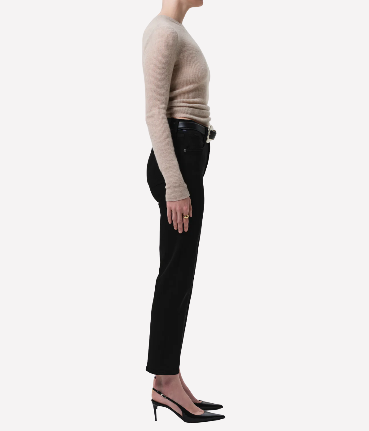 Caia Straight Jean in Plush Black