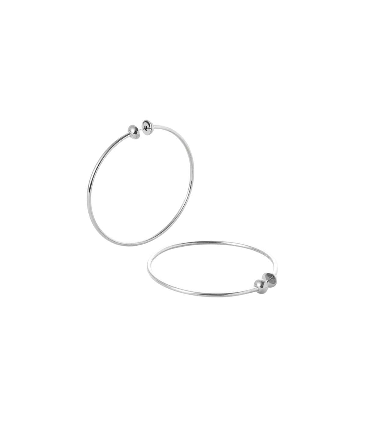 Medium Icon Hoops in SILVER
