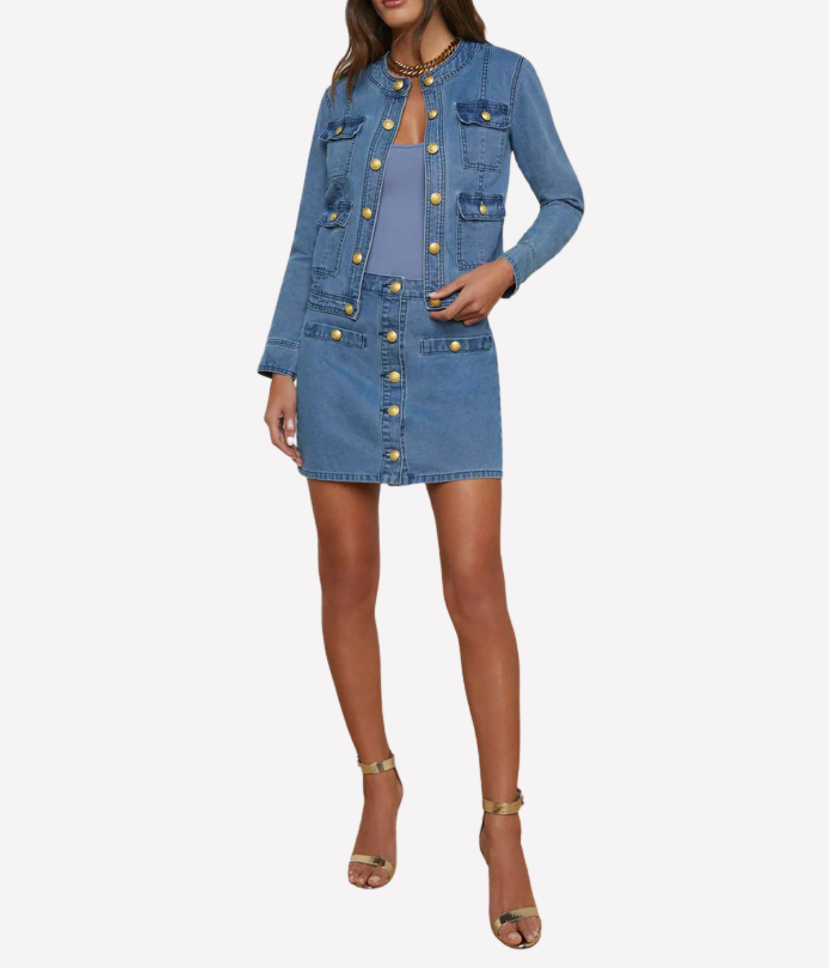 Yari Collarless Jacket in La Jolla