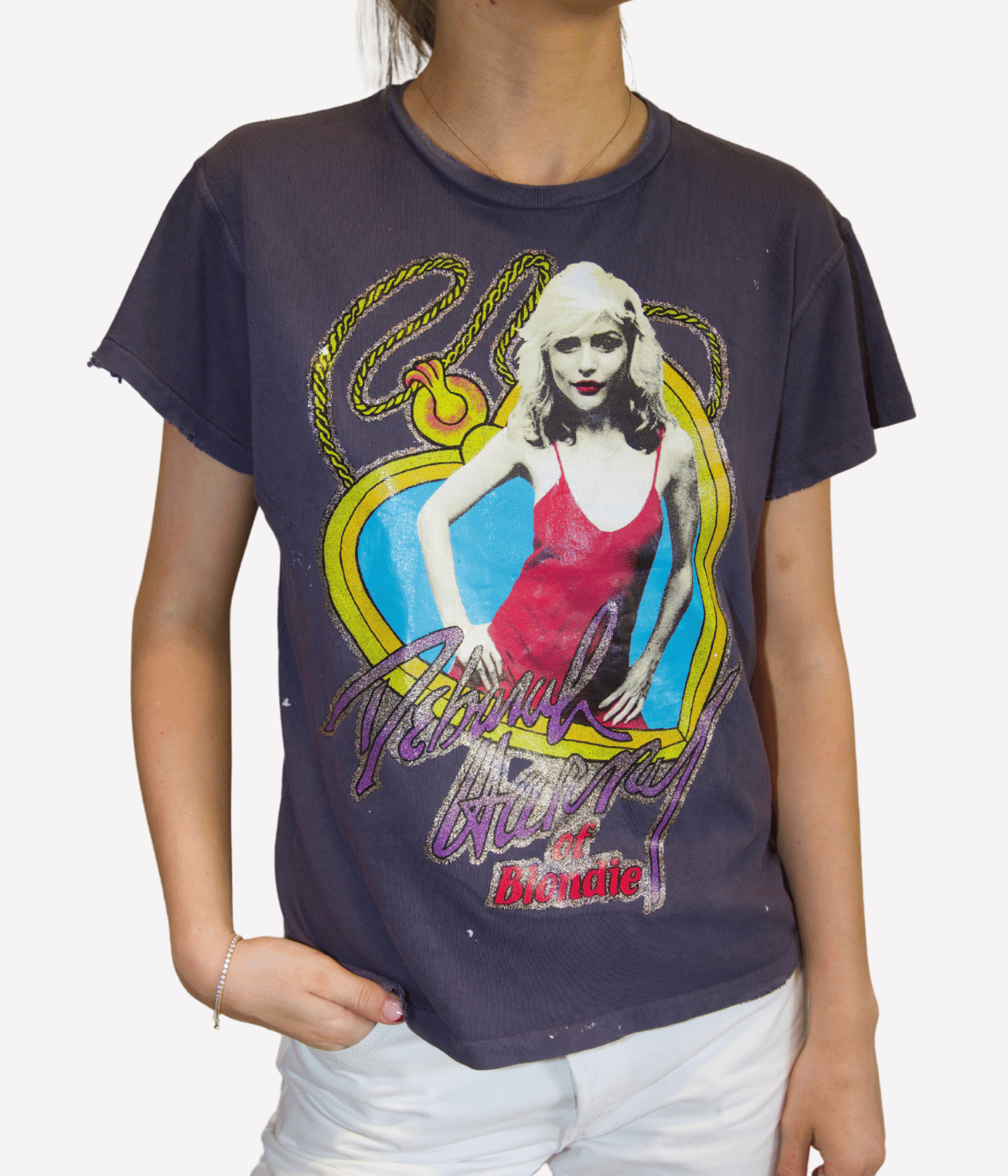 Blondie Crew Tee in Vintage Navy