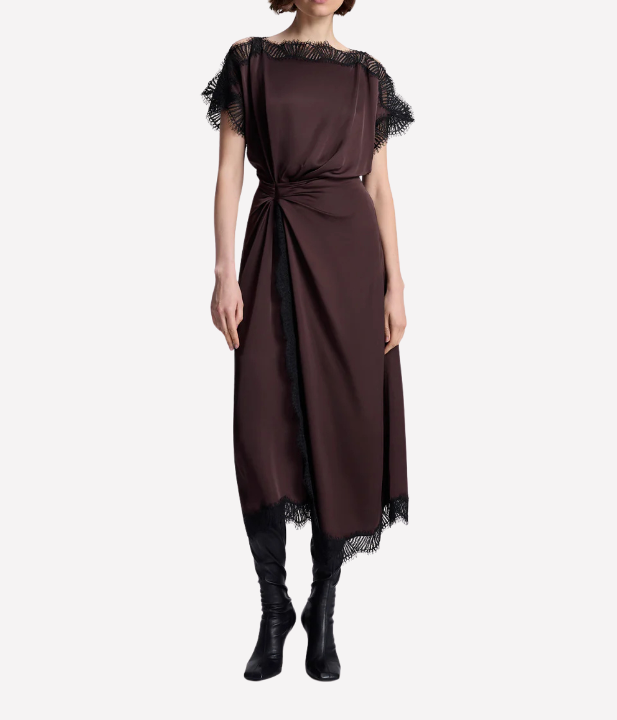 Luna Dress in Cocoa Black