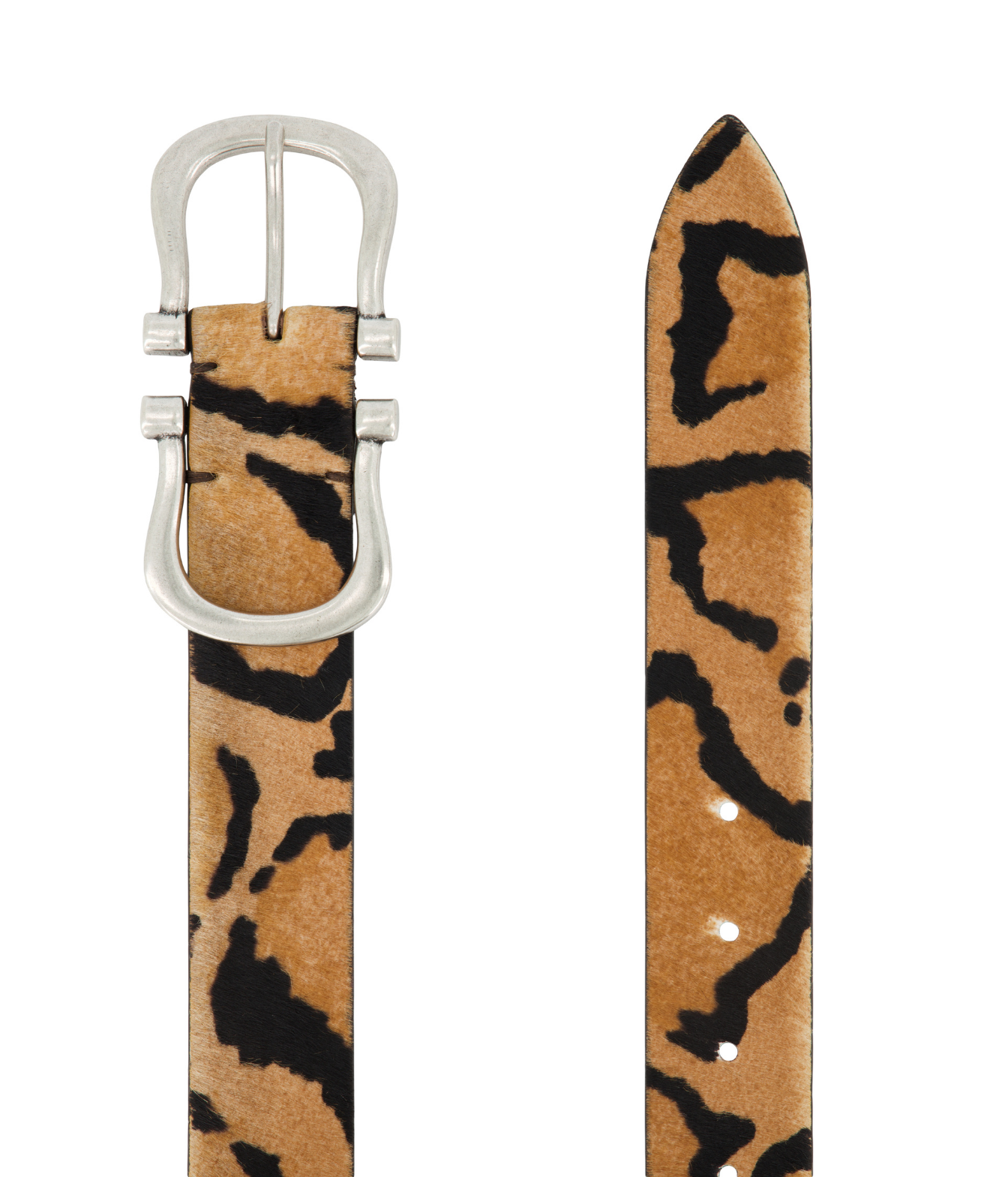 Silver Nicky X Belt in Leopard