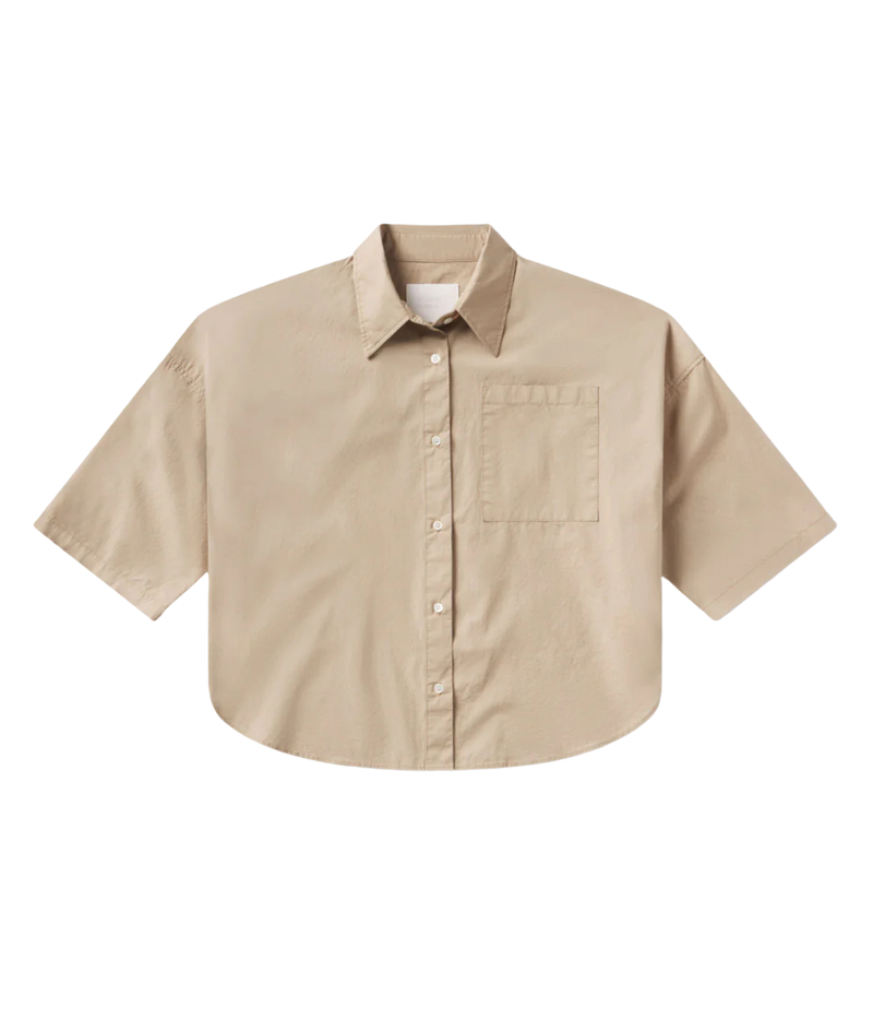 Frances Cropped Shirt In Catalina