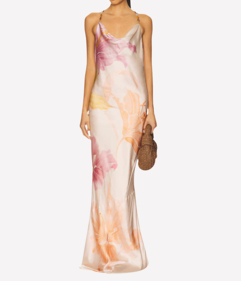Padma Dress in Peche Primavera