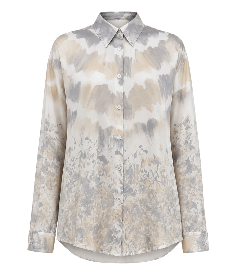 Degrade Silk Shirt in Ghiaccio
