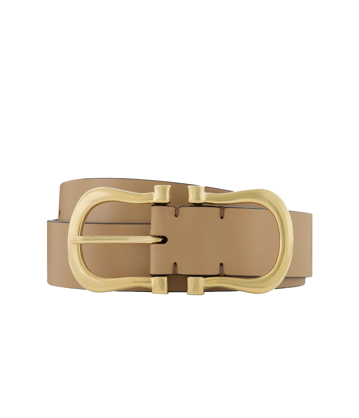 Gold Nicky X Belt in Cappuccino