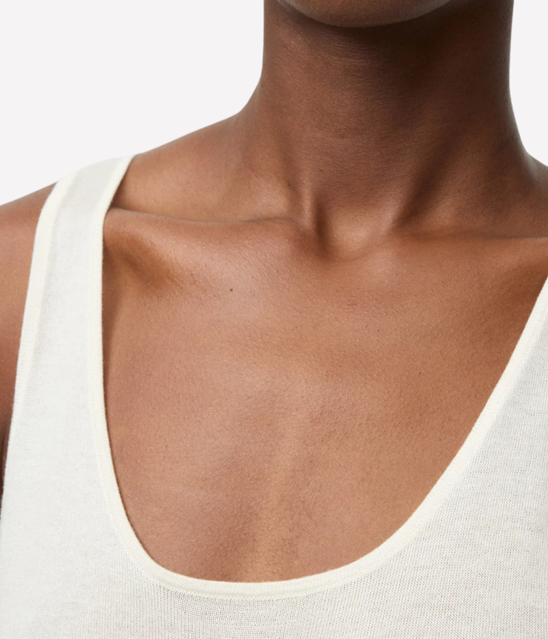 Featherlight Singlet in Feather White