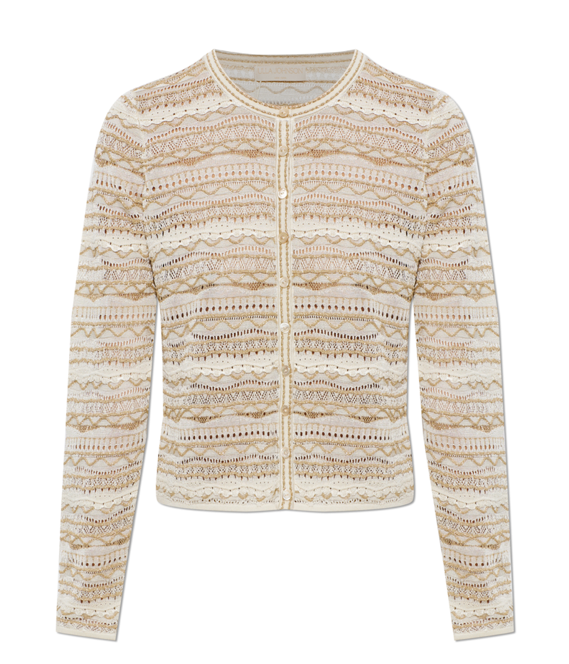 Mia Knit Cardigan In Conch