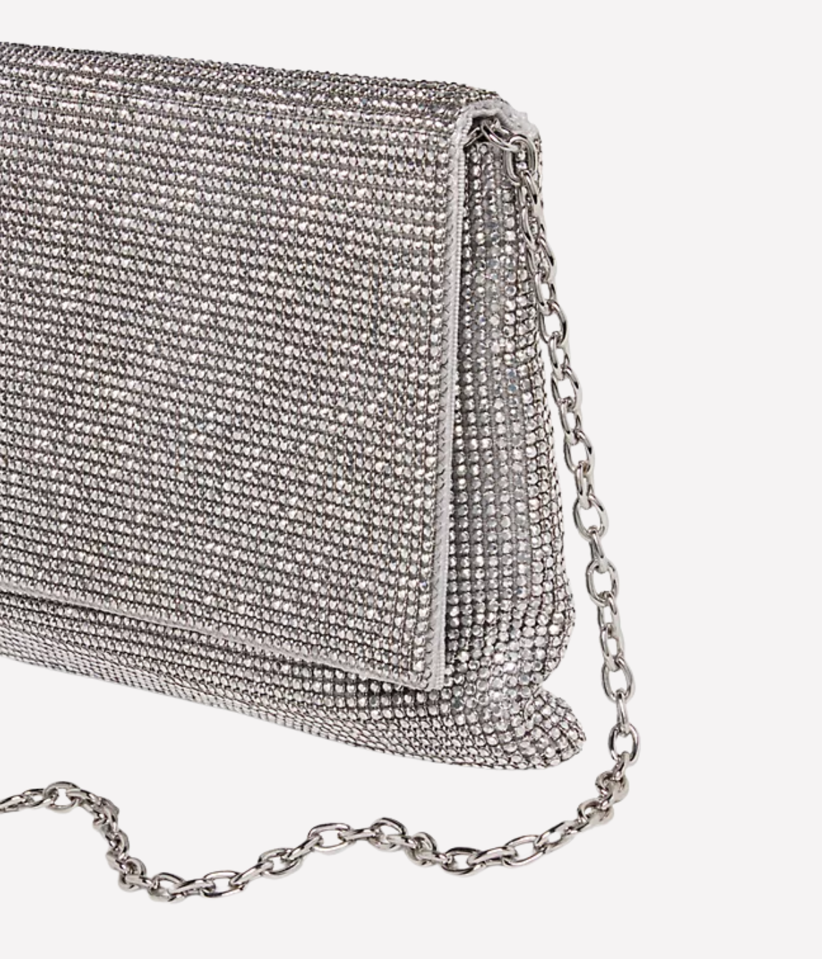 Gemma Clutch Bag in Pewter Crystal