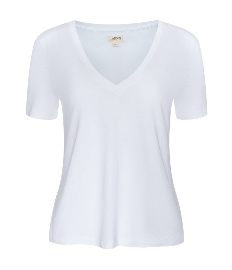 Brianna Short Sleeve Tee In White
