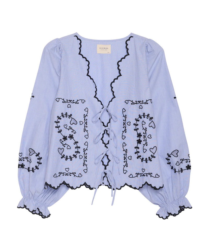 Tone Top In Blue Chambray