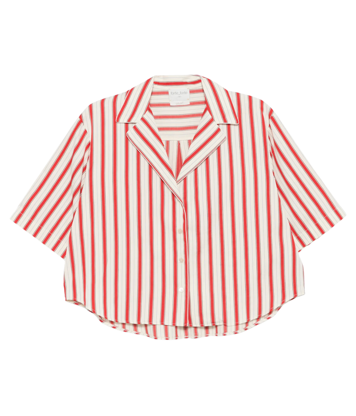 Contemporary Cotton Pinstriped Half Sleeves Shirt in Rouge
