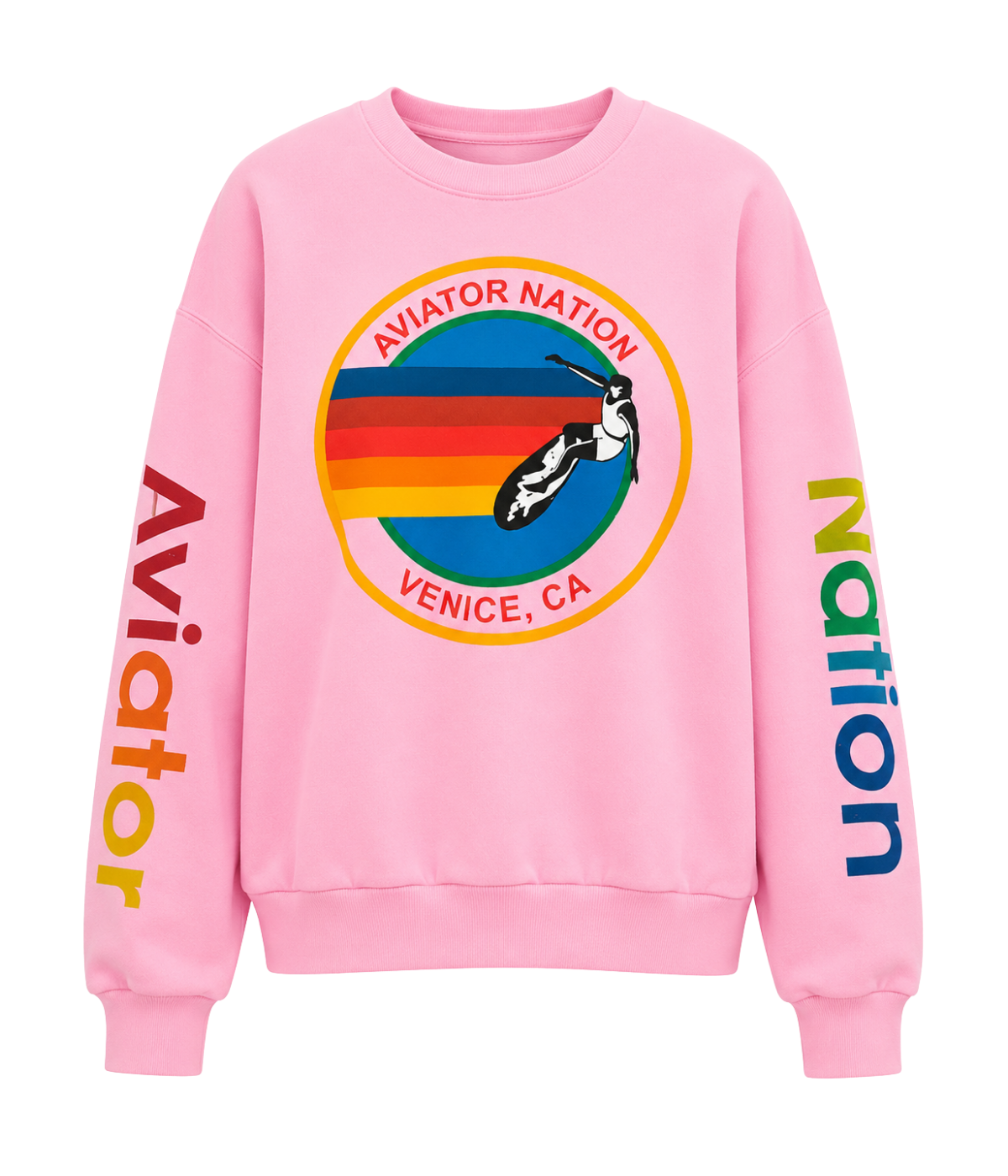 AN Crew Sweatshirt in Neon Pink