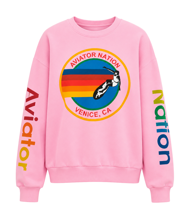 AN Crew Sweatshirt in Neon Pink