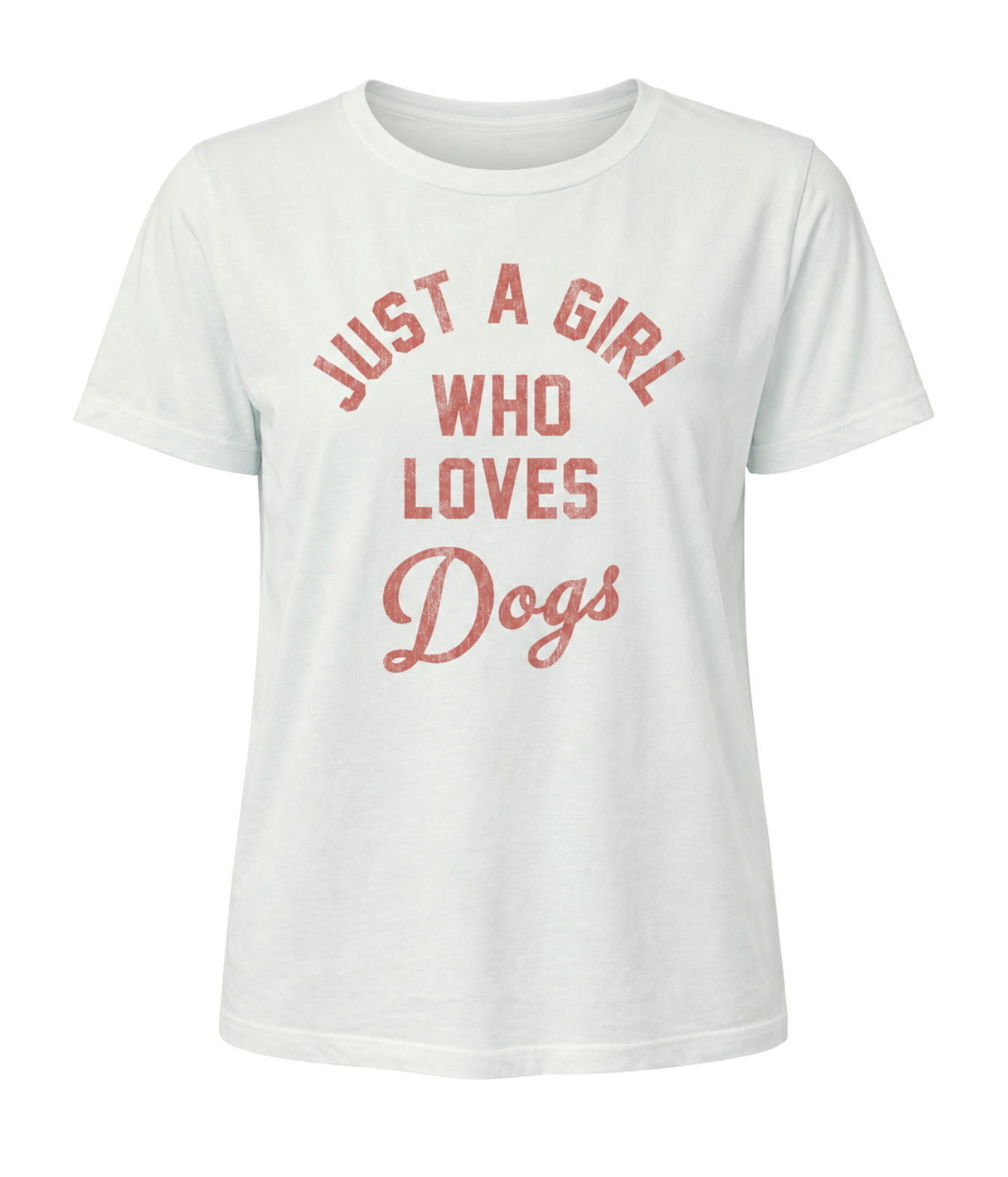A girl who loves Dogs Tee in Vintage White