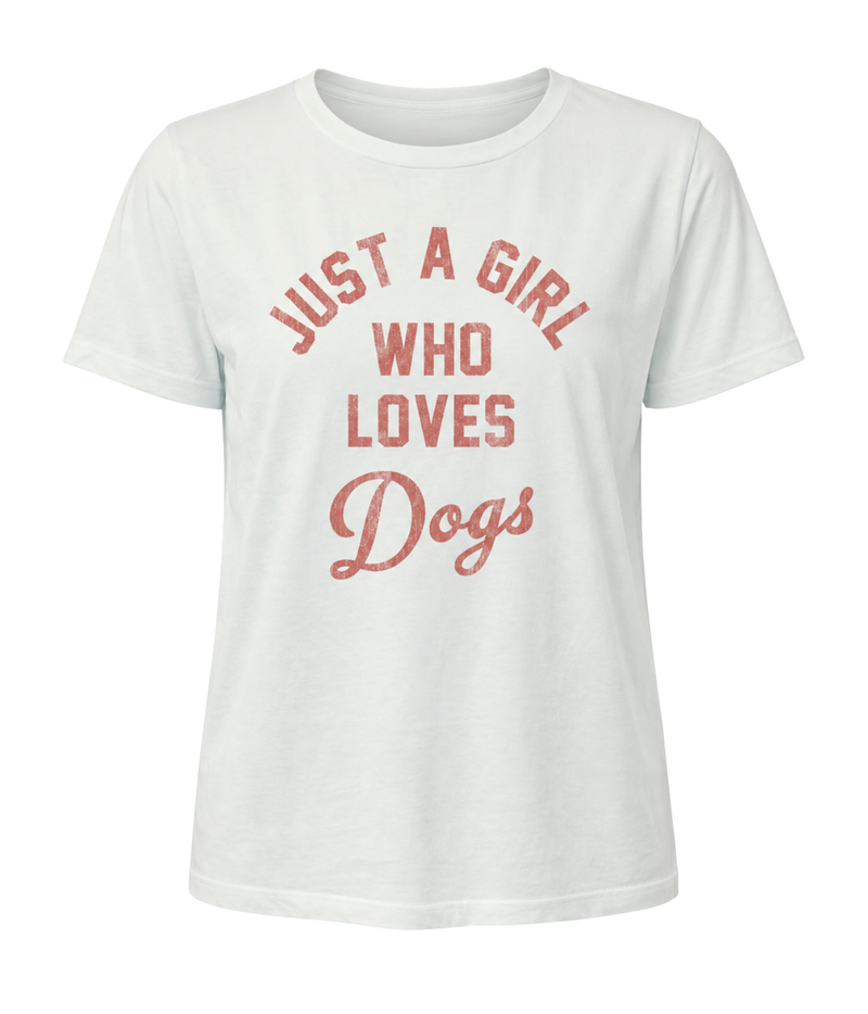A girl who loves Dogs Tee in Vintage White