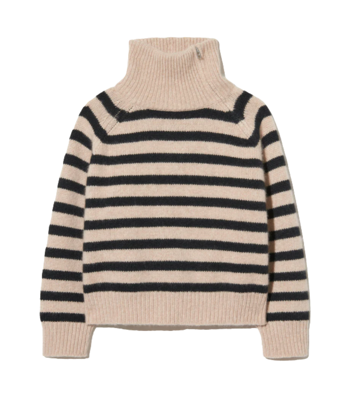 Raelynn Stripe Sweater in Parchment Black Stripe