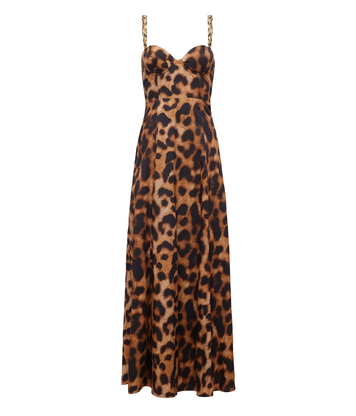 Sutton BDD Strap Maxi Dress in Leopard