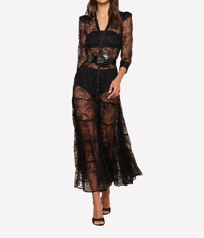 Seraphina Lace Dress in Black