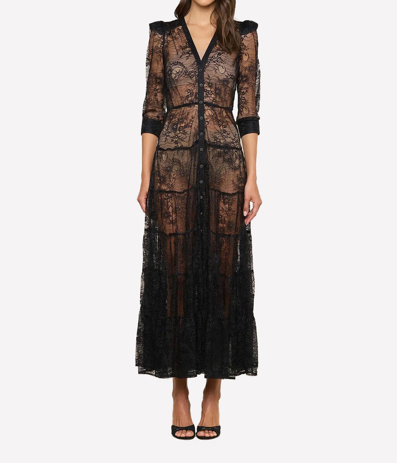 Seraphina Lace Dress in Black
