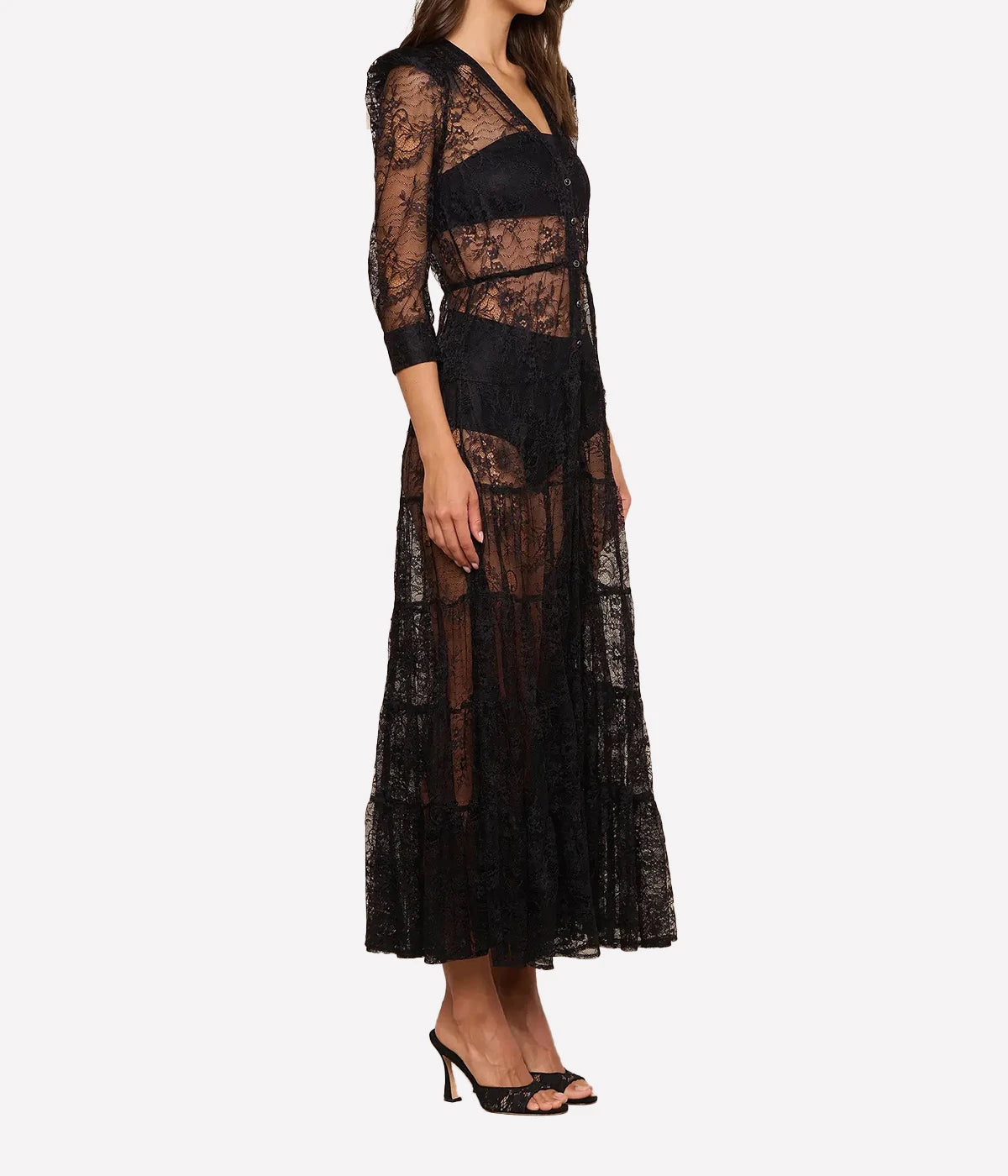 Seraphina Lace Dress in Black