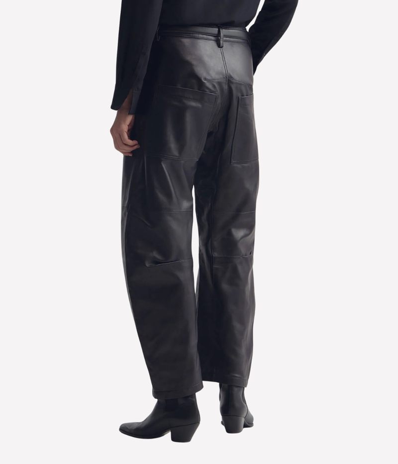 Shon Leather Pant In Midnight