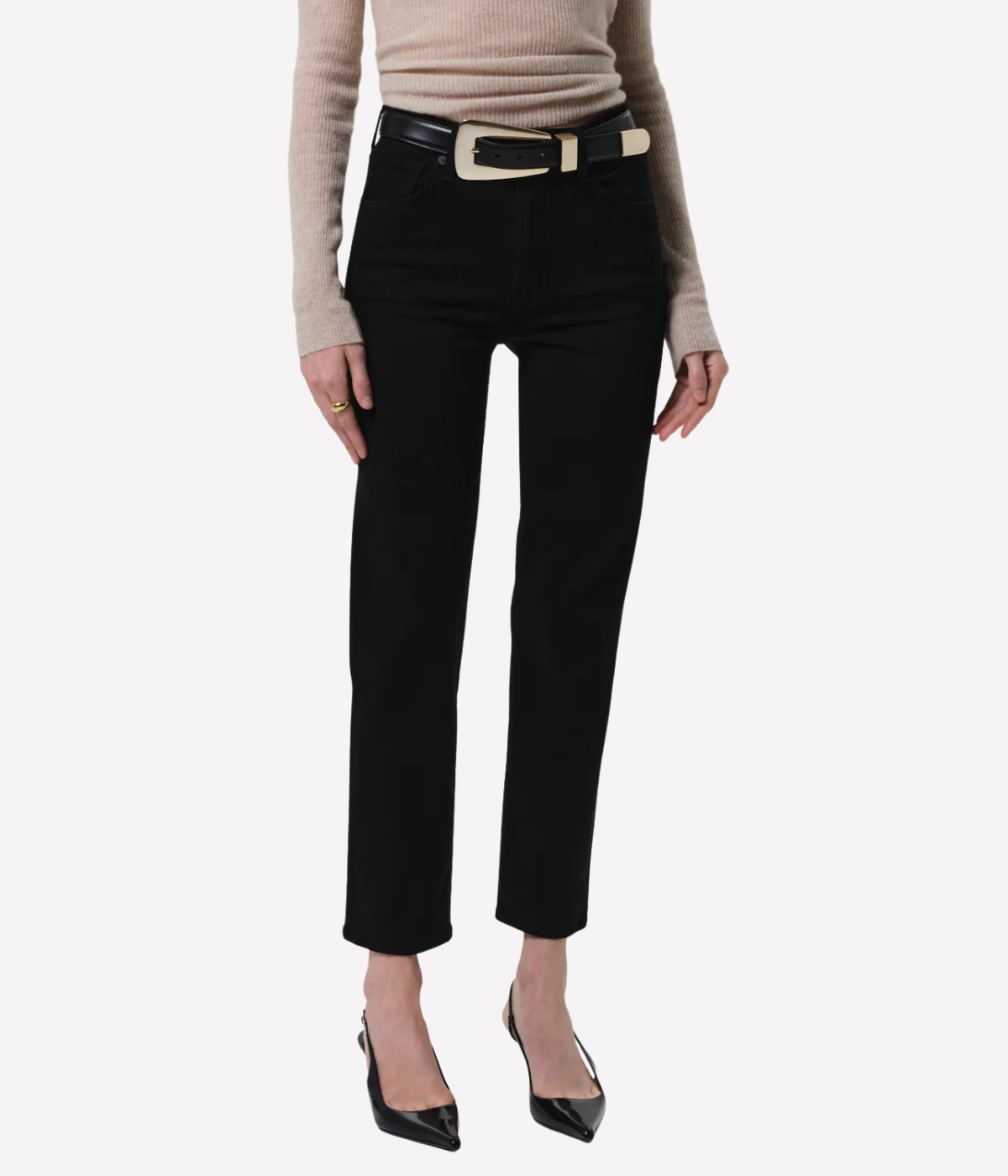 Caia Straight Jean in Plush Black