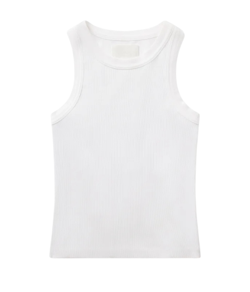 Isabel Rib Tank In White