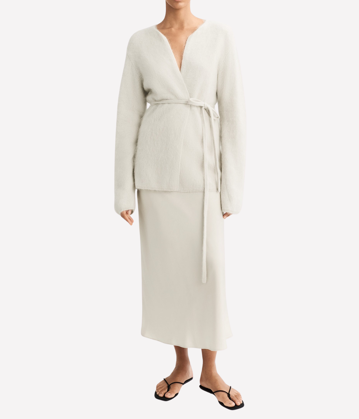 Brushed Cardigan in Chalk