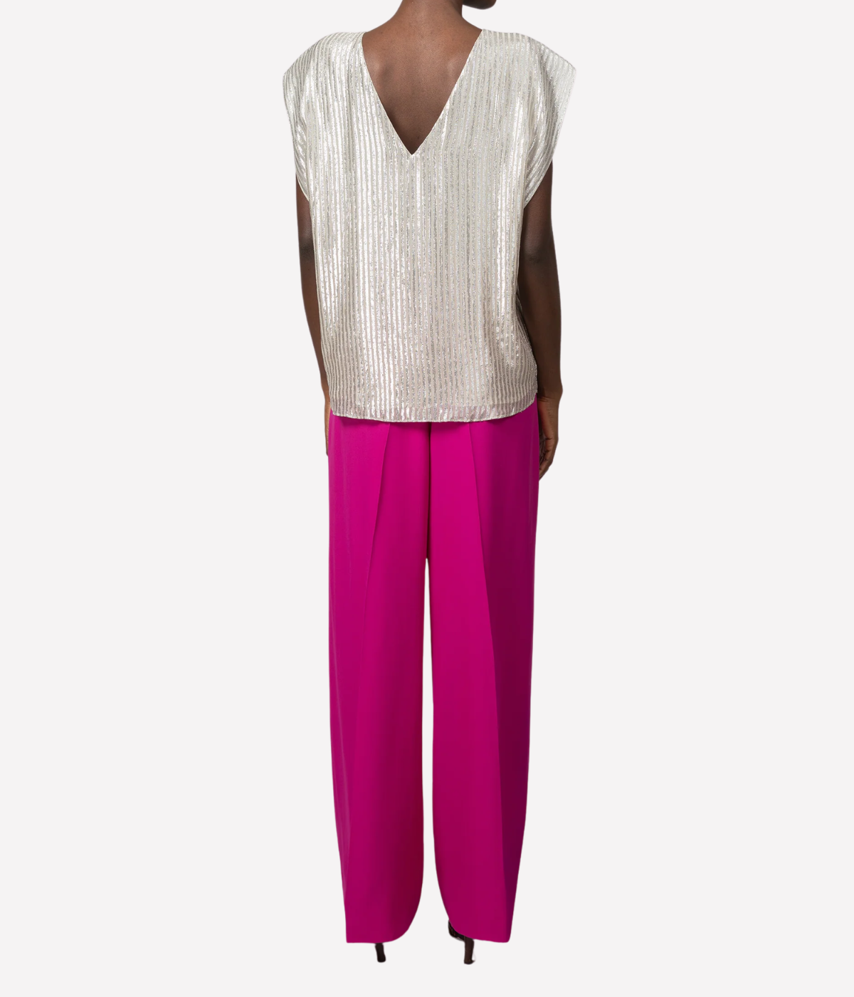 Castleton Top In Ivory & Silver