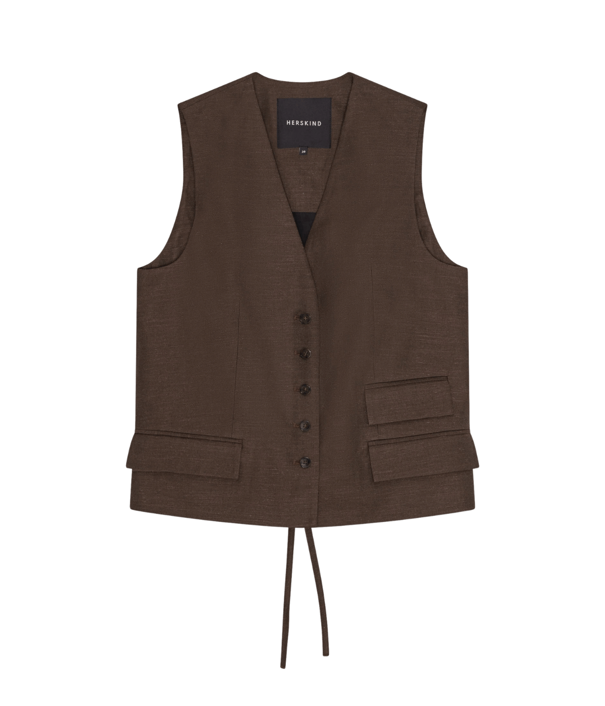 Samos Vest In Java Brown