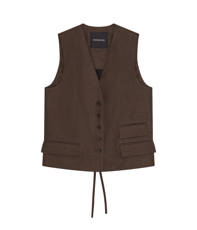 Samos Vest In Java Brown