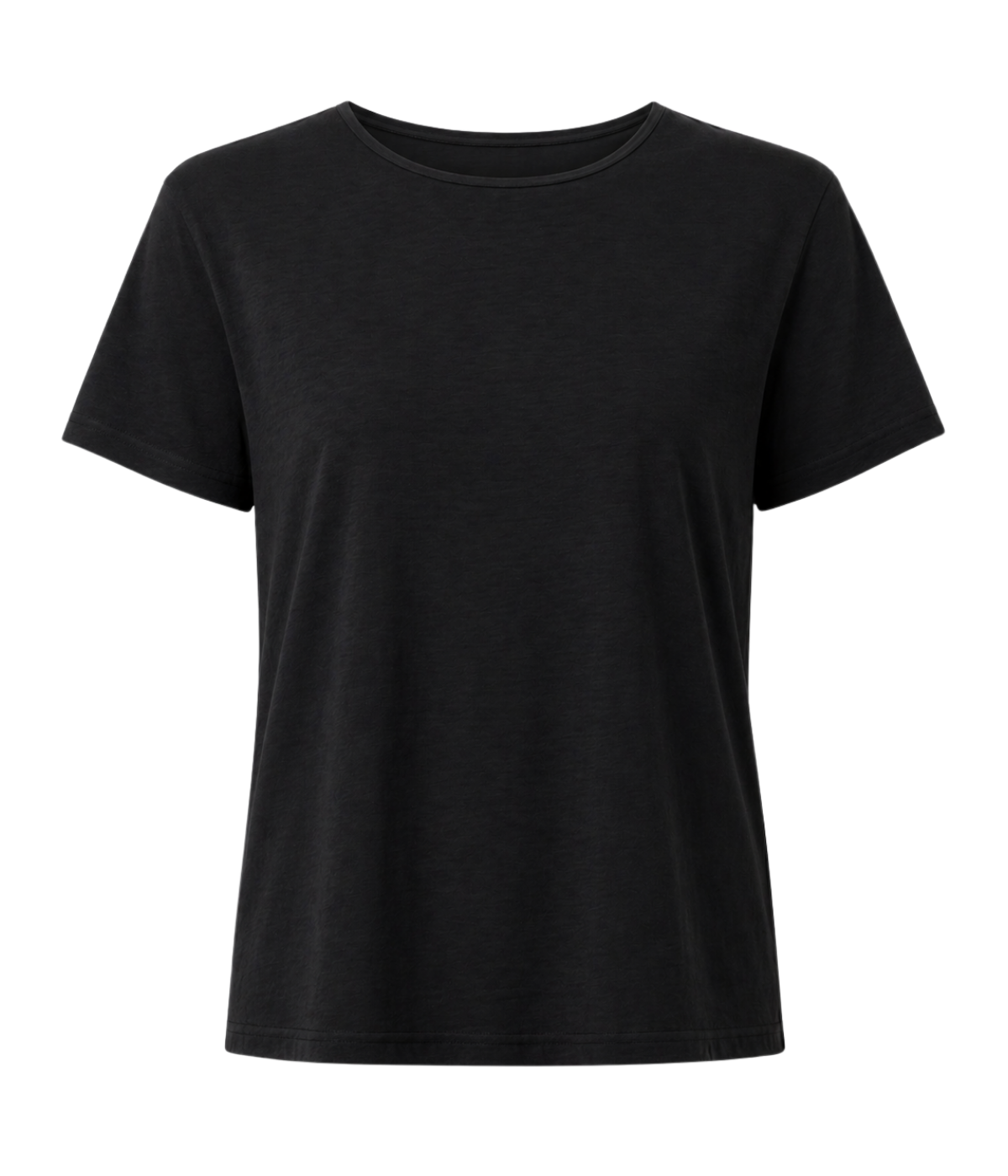 Short Sleeve Crew Neck T-Shirt in Black