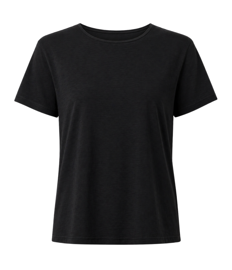 Short Sleeve Crew Neck T-Shirt in Black