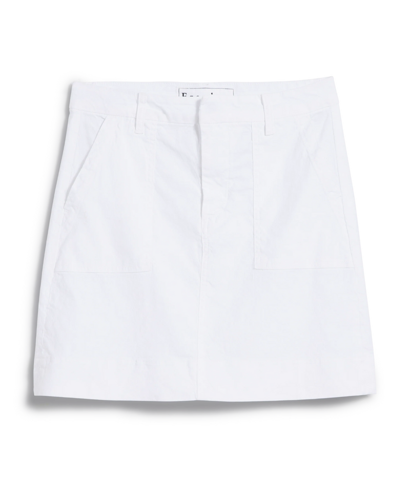 Jameson Skirt in White Performance Linen