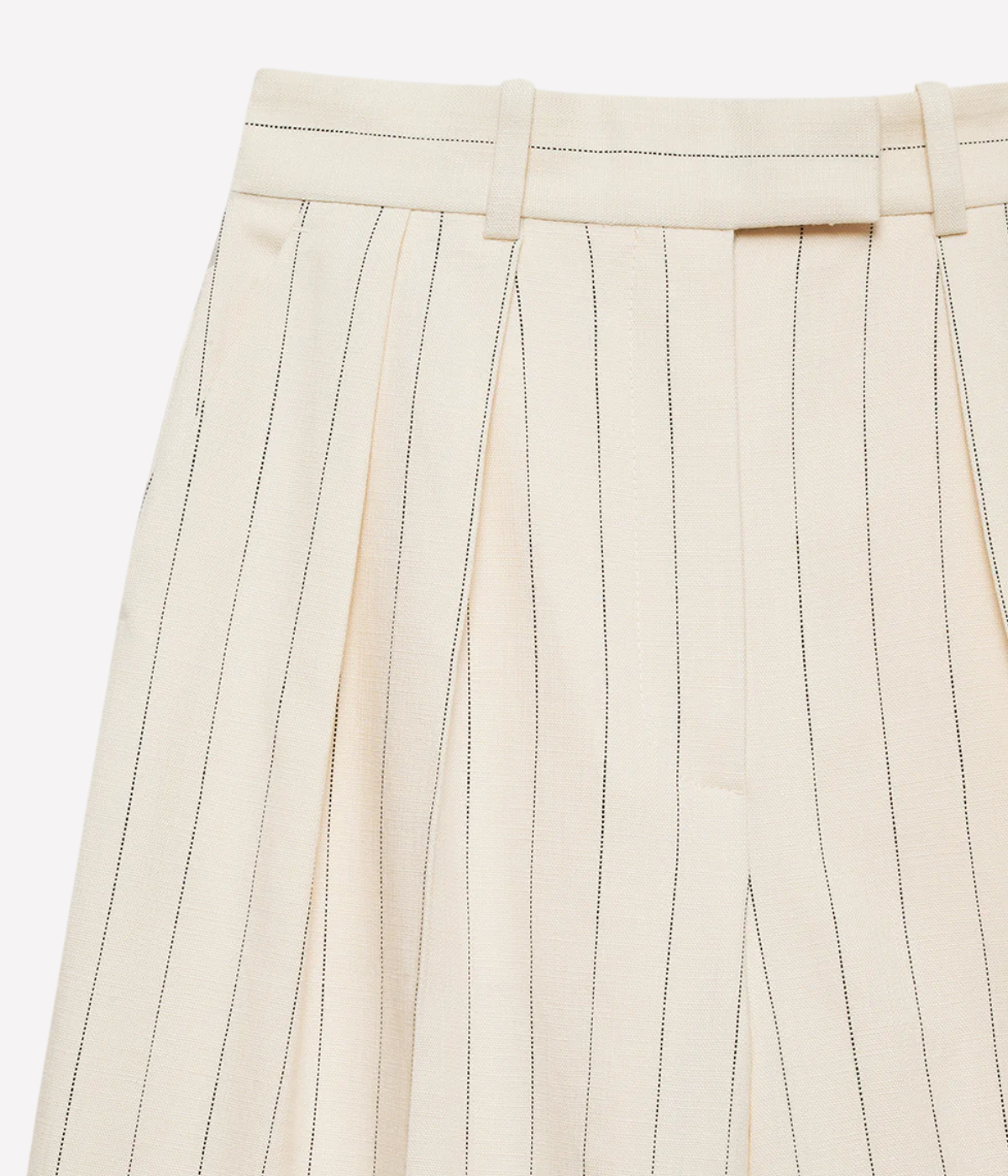 Lou Trouser in Cream Black Stripe