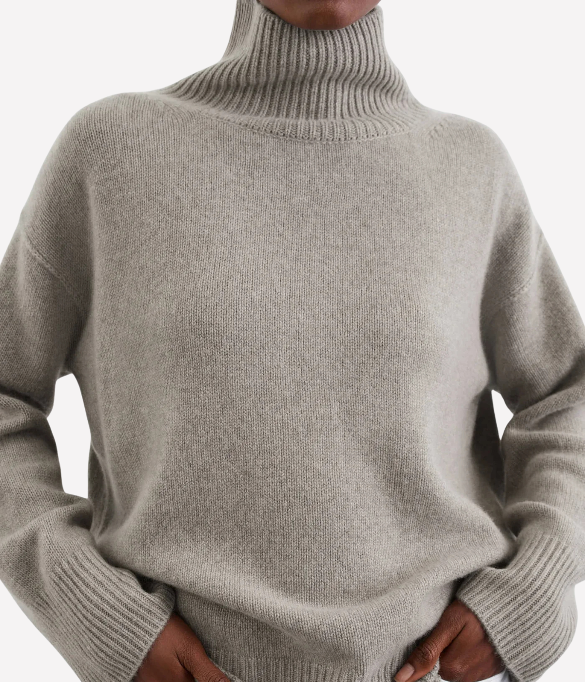 Boyfriend Turtle Neck in Greige