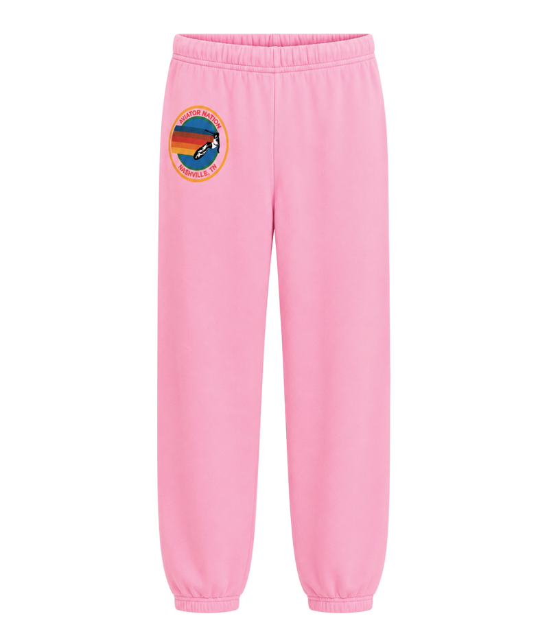 AV Sweatpants in Neon Pink