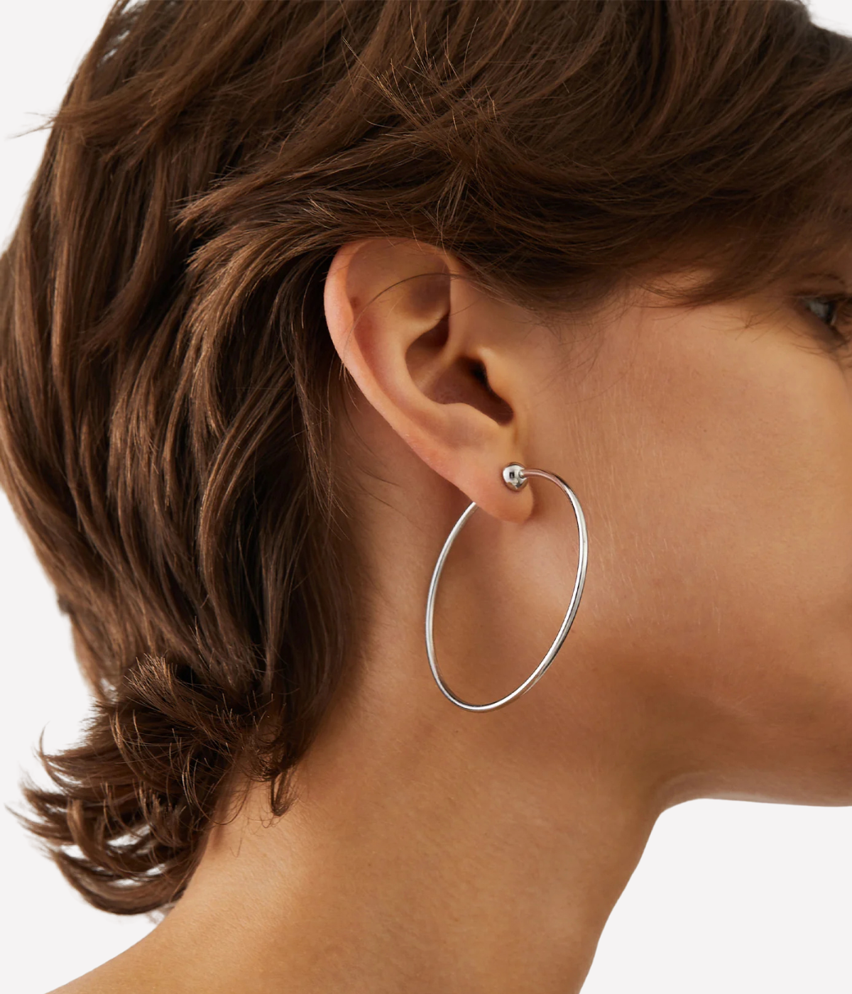 Medium Icon Hoops in SILVER