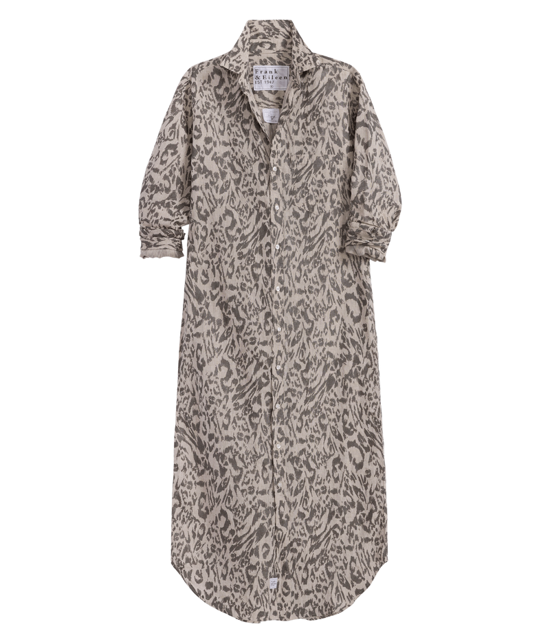 Rory Maxi Shirtdress in Glitter Animal Print