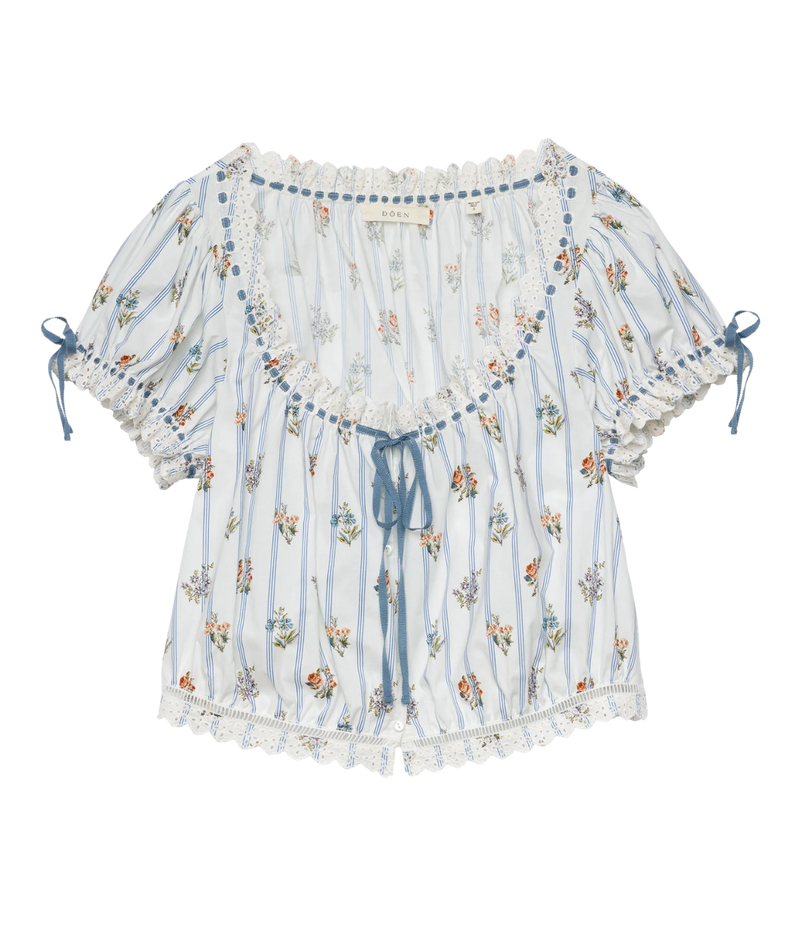 Nera Top in Fleurs De Bordeaux