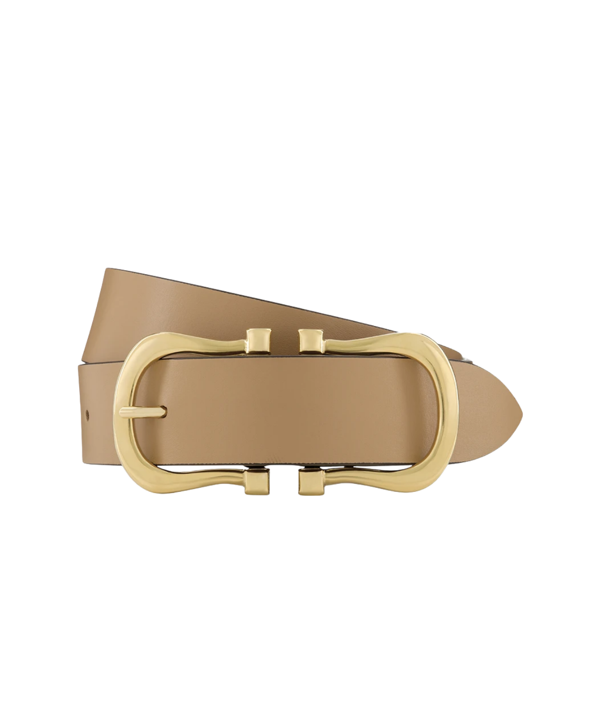 Gold Nicky X Belt in Cappuccino
