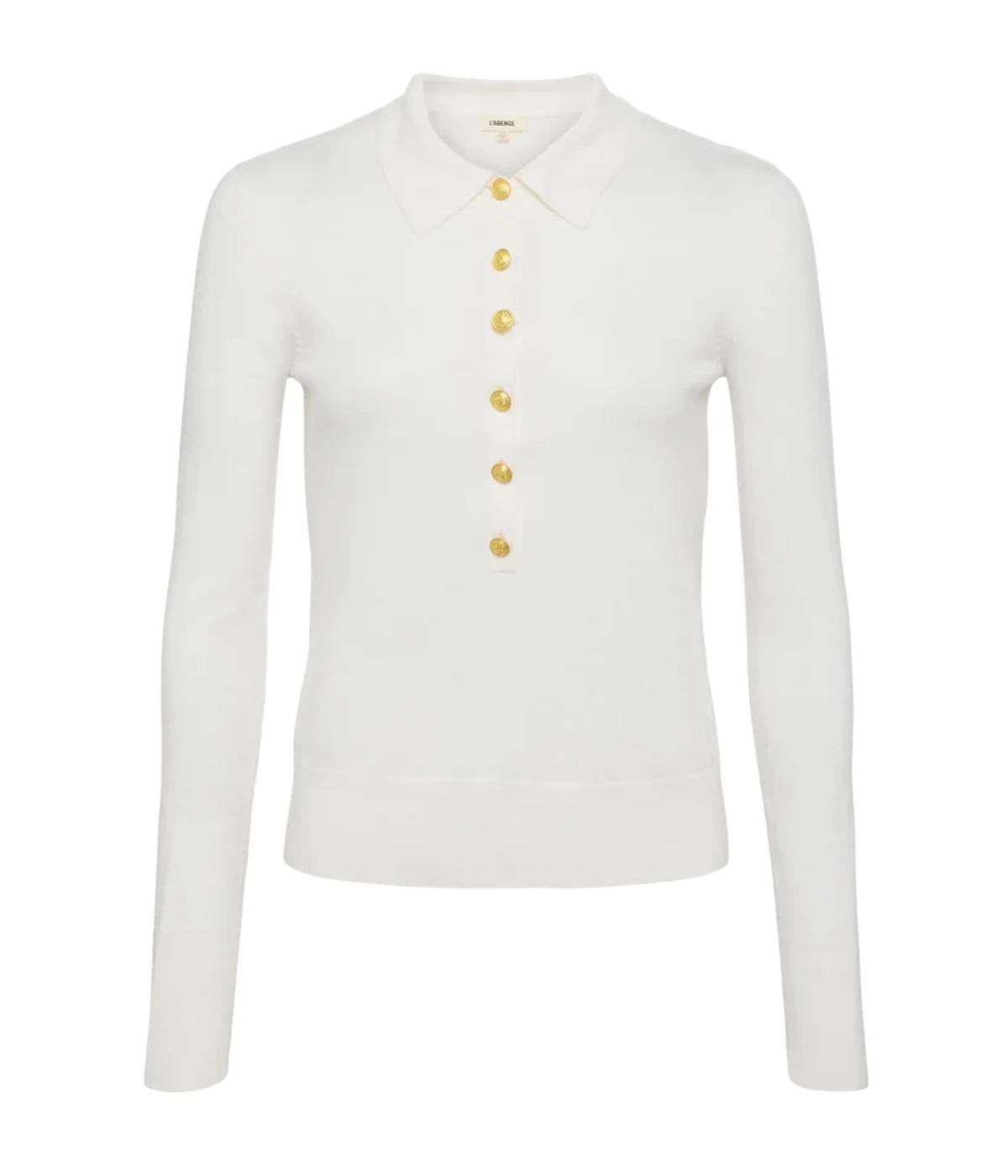 Sterling Collared Sweater in White Gold