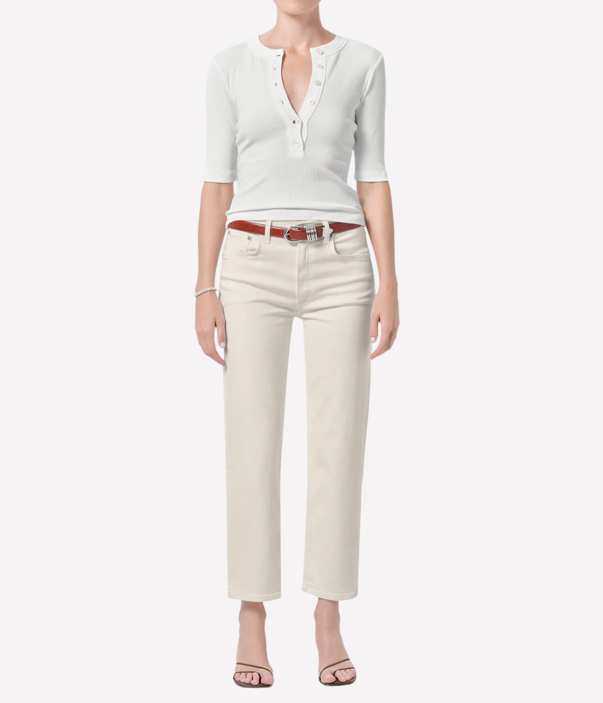 Palma Straight Jean in Almond