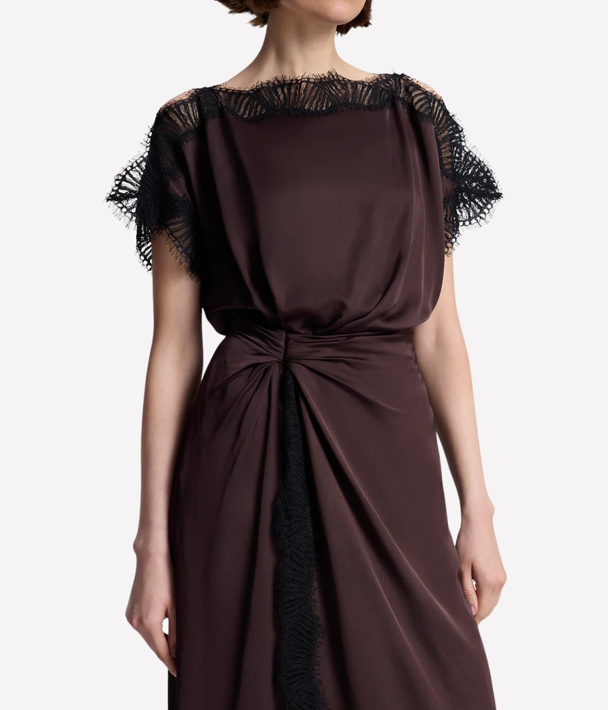 Luna Dress in Cocoa Black