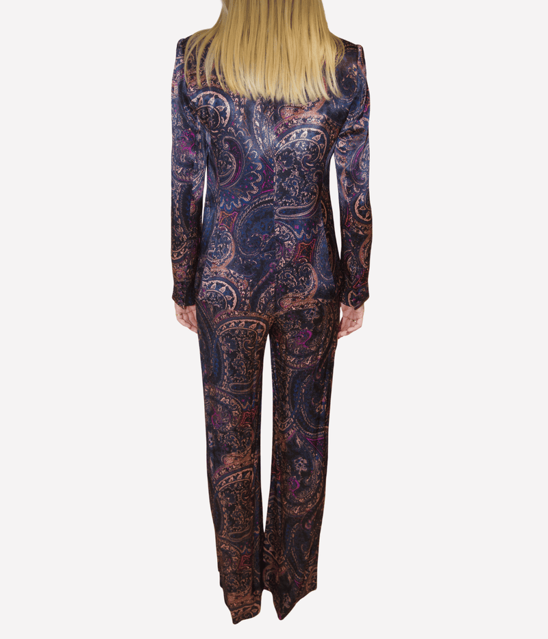 Colin Blazer in Plum Multi Boute Paisley