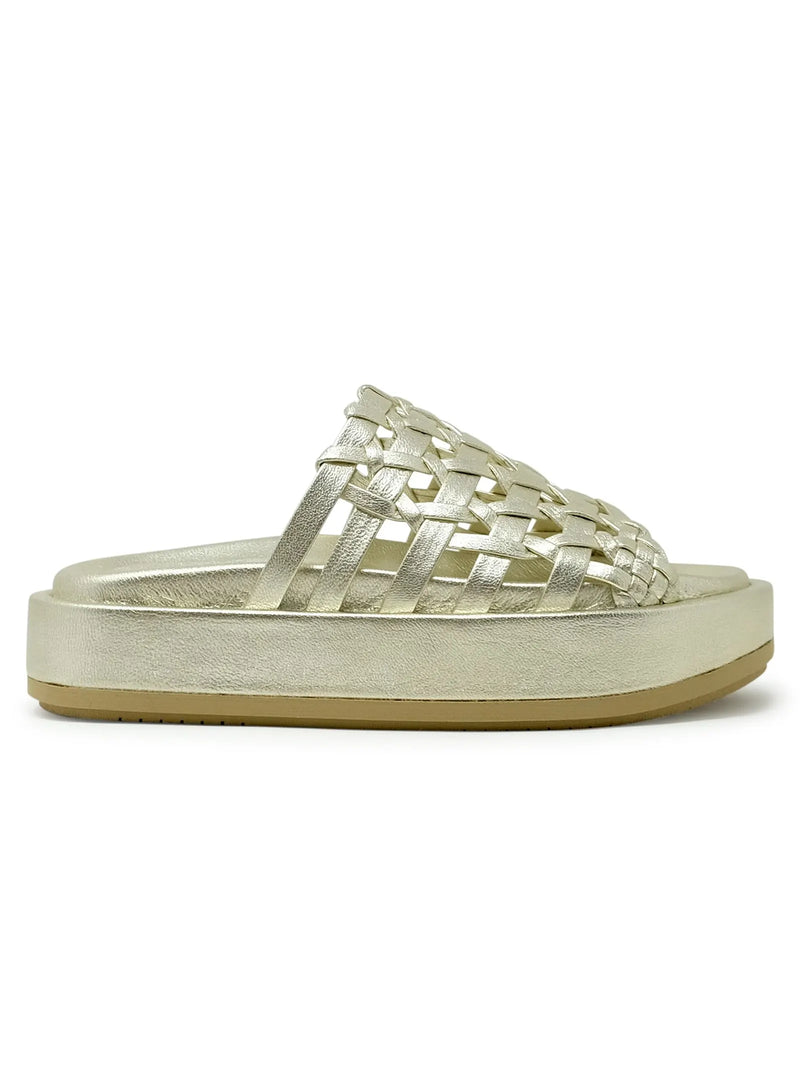 Nadira Metallic Sandal in Champagne