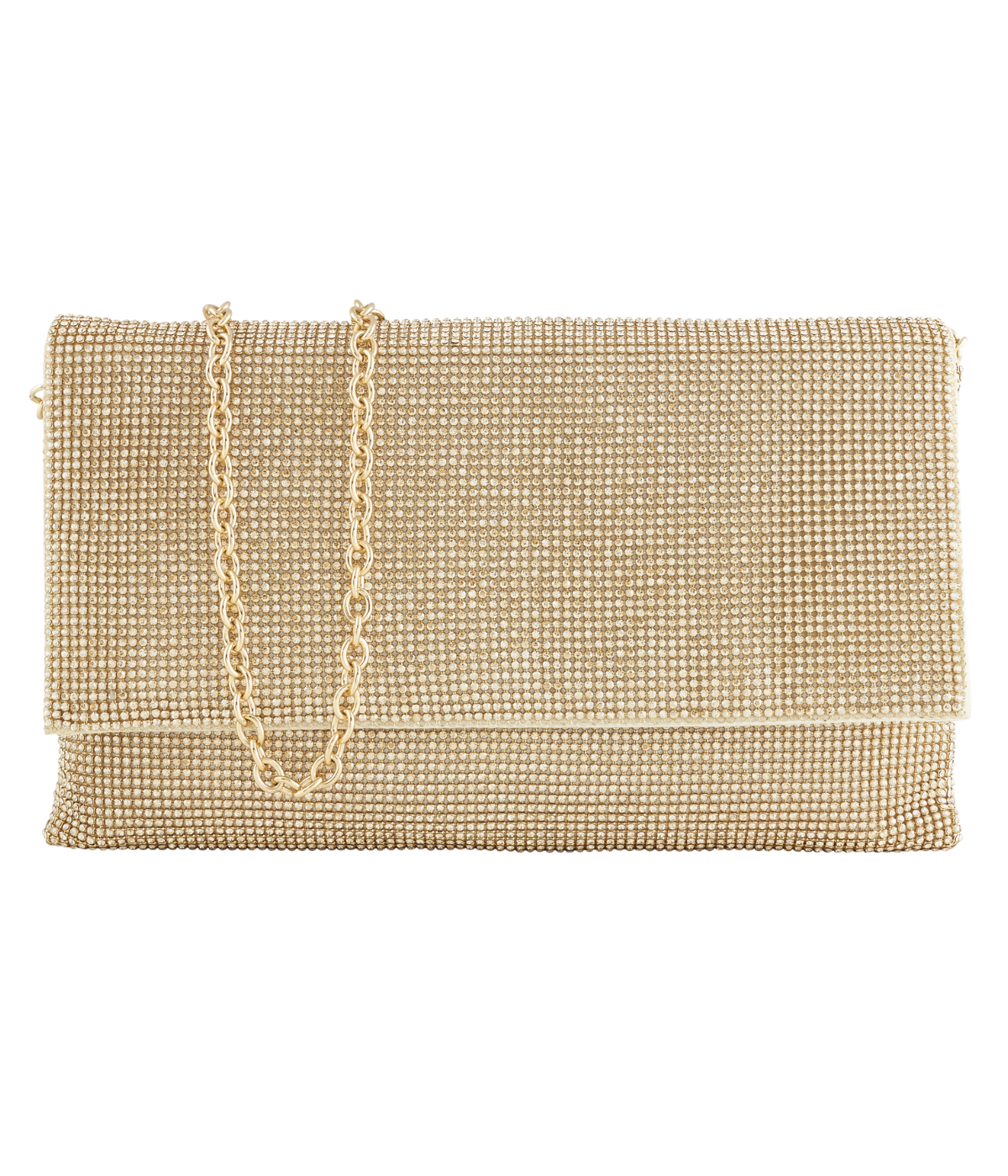 Gemma Clutch Bag in Gold Crystal