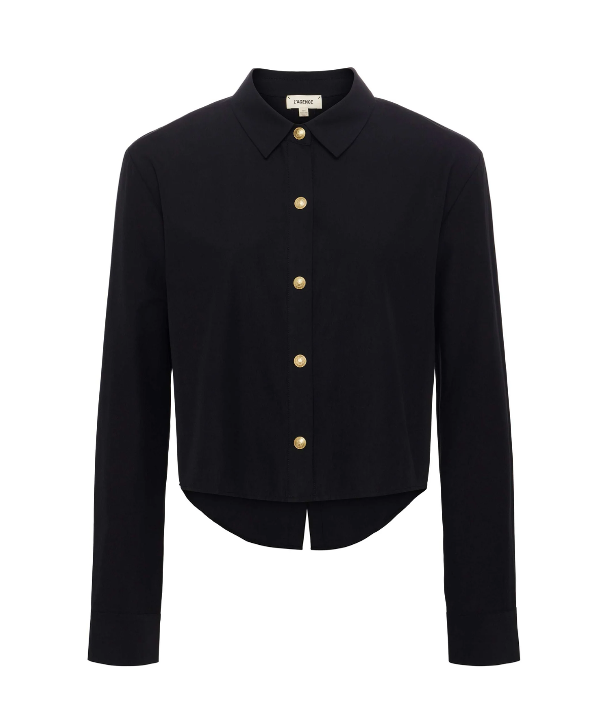 Cosette Crop Shirt in Black Gold