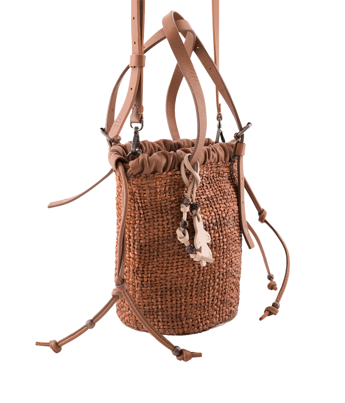 Bag Secchiello Arricciato in Cuoio